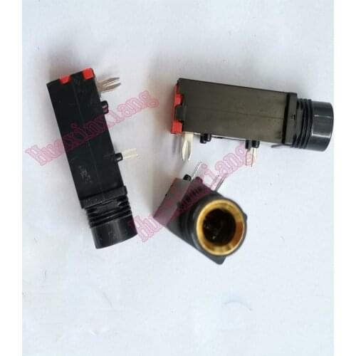 50PCS/Lot 6.35mm Stereo Microphone Audio socket/Jack Female Connector 3P 3Pin Single Track