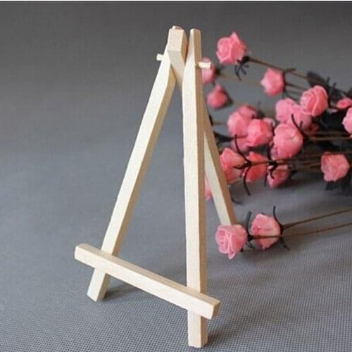 8*15cm 5 Pcs Mini Artist Wooden Easel Wood Wedding Table Card Stand Display Holder For Party Decoration