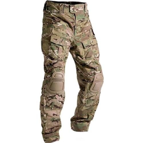 Multicam Airsoft Camo Military Tactical Pants Army Uniform Trouser Hiking Pants Paintball Combat Cargo Pants With Knee Pads