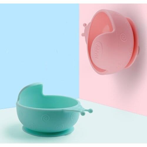 Baby silicone bowl childrens tableware supplementary food drop-proof silicone suction cup Baby Feeding Set BPA Free