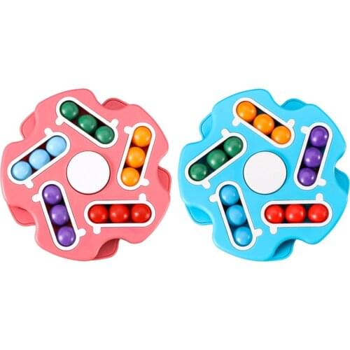 Dual-Side Rotate Bean Handheld Fingertip Cube Creative Educational Toy