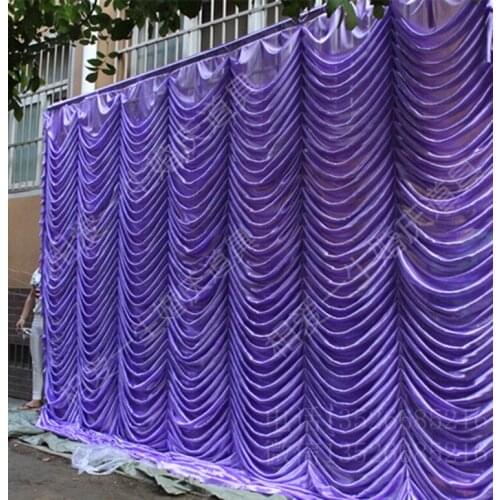 Ice Silk voilet Elegant Wedding Backdrop 3m*6m Wedding Supplies Curtain wedding Decorations 20ft*10ft lilac color