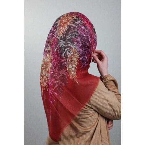 ERİPEK SHİNE PATTERNED SILVERY LINEN SCARF-DESEN-02-RENK-06