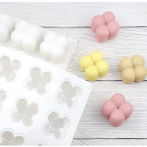 12 Holes DIY Candles Mould Soy Wax Mold Multifunctional Aromatherapy Plaster 3D Tasteless Silicone Hand-made Mold Supplies