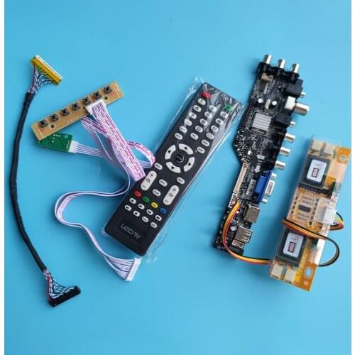 Kit for LTM190M2-L31/LTM190M2-L01 Digital LCD Panel HDMI VGA Controller board 1440X900 USB DVB-T2 DVB-T 4 CCFL remote TV 30pin