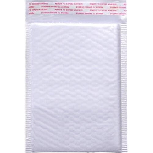 10pcs White pearl film Bubble Envelope bag Bubble PolyMailer Self Seal mailing bags Padded Envelopes For Magazine Lined Mailer