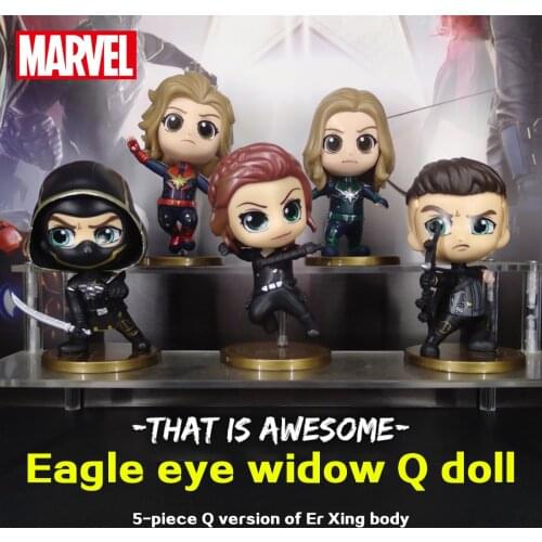 Marvel Avengers Black Widow Titan Hero Series Q Version Doll Eagle Eye Hand-run Doll Anime Model Childrens Toy Birthday Gift