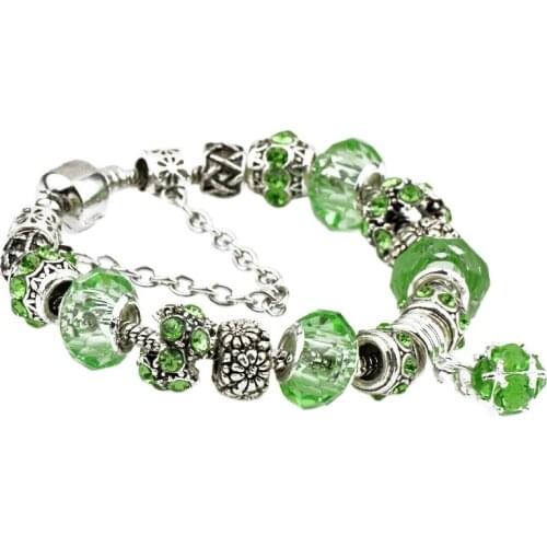 MADALENA SARARA Fashion Crystal Bead Bracelet Rhinestone and Crystal Inlaid With Charm 5 Types Options American Trendy
