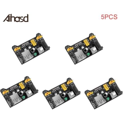 5PCS/LOT MB102 Breadboard Power Supply Module 3.3V 5V For Arduino Solderless Breadboard