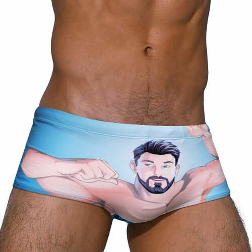 New Men Swimwear Swim Beach Board Shorts Sexy Summer String Beachwear Running Sports Sea Surf Pants Quick Dry Mens Trunks