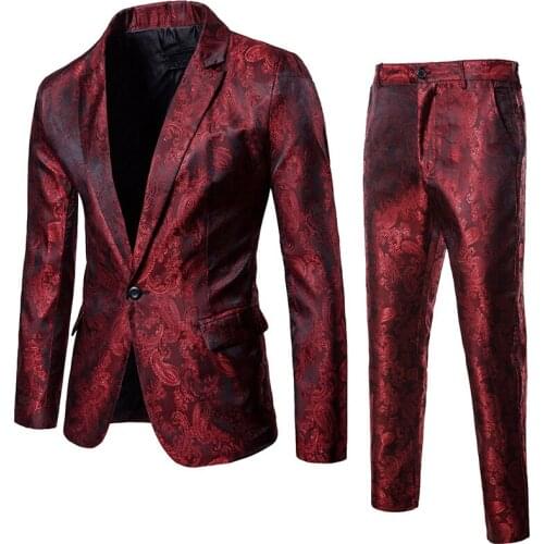 2020 New Men Blazer New Spring Two-piece Set Fashion Brand High Quality Cotton Slim Fit Men Suit Blazers Stylish Men Value