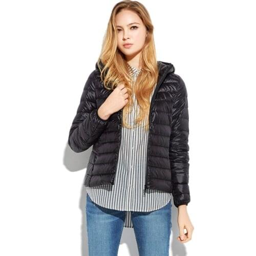 New black Coats & Jackets Fashion Wine Red Parka Hooded Winter Jacket Women Winter Coat Women Zipper Down Jacket Female Coats