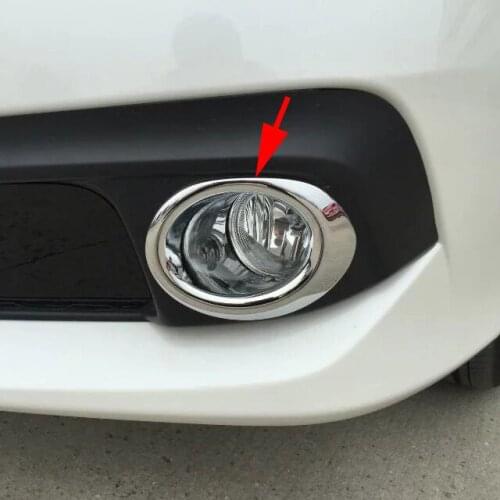 Front Fog Light Rings Car Styling Covers For Honda Civic 2016-2018 10TH Sedan Coupe Lamp Foglight Glossy Chrome Accessories