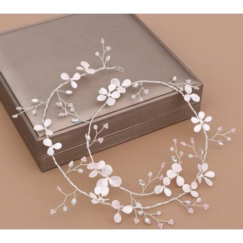 Fashion Flower Shape Headband Hair Band Garland Crown Women Jewelry Headdress For Wedding Party Prom Engagemen
