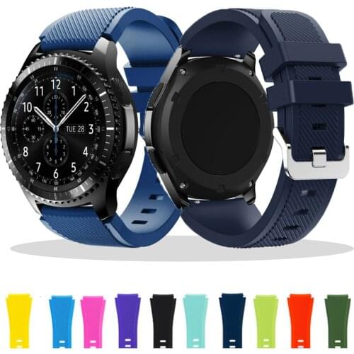20 22mm Wrist Band For Samsung Galaxy Watch 46 42mm/Active 2 Gear S3 Frontier/S2 Silicone Bracelet Huawei GT/2/2e/GT2 Pro Straps