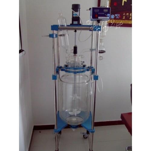 10L Jacketed Glass Chemical Reactor Vessel Explosion Proof Customizable Top Quality