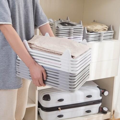 1PC Clothes Folding Board T-Shirts Organizer Save Time Space Quick Folder Clips Adult Kids Clothes Organization Wardrobe Storage