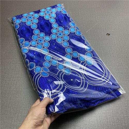 5 Yard Dry Lace Fabric Latest Heavy Beaded Embroidery African Cotton Swiss Voile Popular Dubai Style For Party Wedding 1L06181