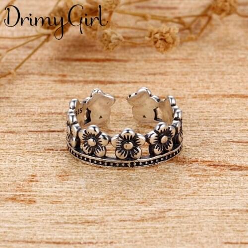 Punk Vintage Crown Ring For Women Men Adjustable Size Geometric Rings Exquisite Creative Jewelry Wholesale