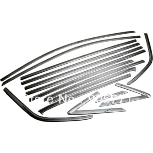 High Quality Chrome Side Window Full Trim Set for Ford Escape Kuga 2013 Up free shipping
