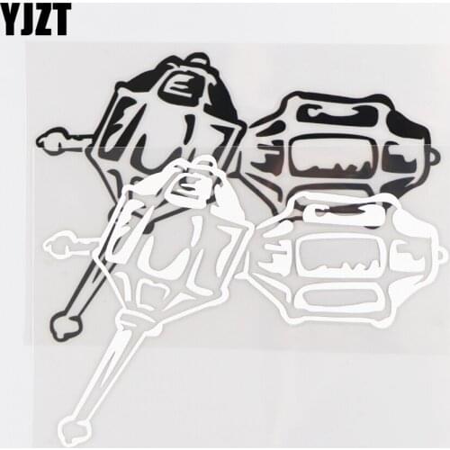 YJZT 12.4CM×15.6CM Warrior Combat Weapon Aggressive Hammer Creative Vinyl Decal Personalized Car Sticker 1C-0149