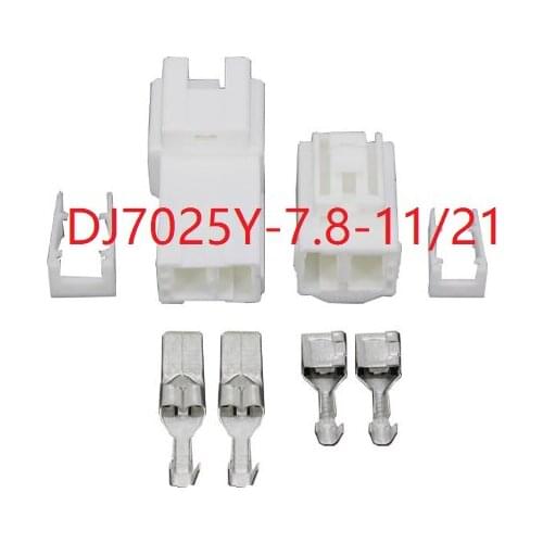 200 sets 2 Pin Female And Male Auto Wire Electronic Connector Plug With Terminal DJ7025Y-7.8-11/21
