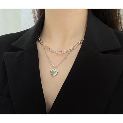 2021 Fashion Unisex Multilayer Hip Hop Long Chain Necklace For Women Men Jewelry Gifts Key Cross Pendant Necklace Accessories