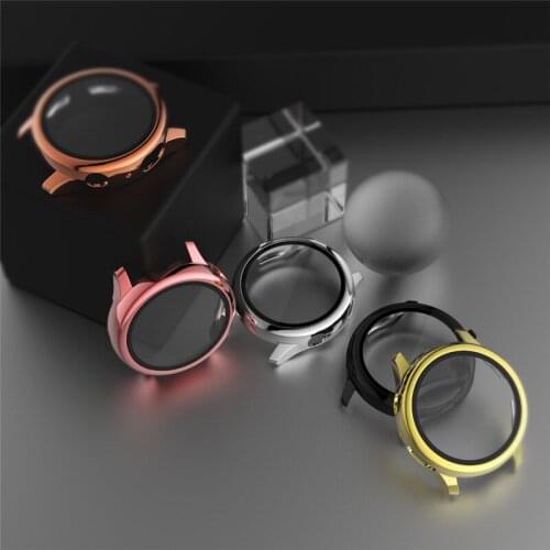 3D 9H Tempered Glass Screen Protector Protect Case For Samsung Galaxy Watch Active 2 40mm 44mm Shockproof Bumper Hard PC Cover