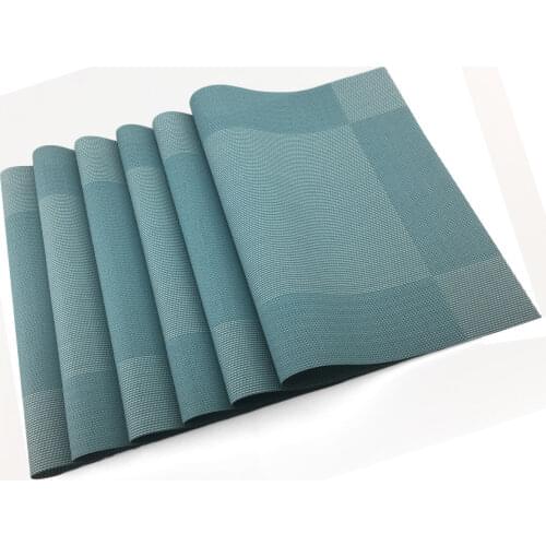 6pcs/set pvc Blue White Placemat Dining Table Mats set de Table Bowl Pad Napkin Dining Table Tray Mat Coasters Kids Table Set