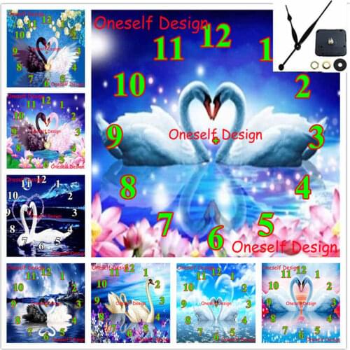 Heart diamond painting with Mechanical clock 5d diamond embroidery full clock diamond mosaic sale decortion home wall sticker