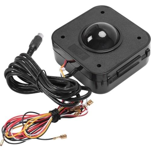 Arcade Game LED Trackball Wired Mouse Durable Stable Non-Slip, Machine Illuminated Lighted Round Connector High Sensitivity Acce