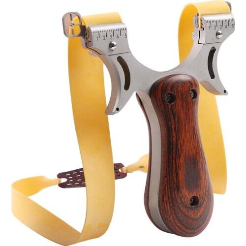 Stainless steel fast press fit rubber band slingshot Horizontal aiming slingshot