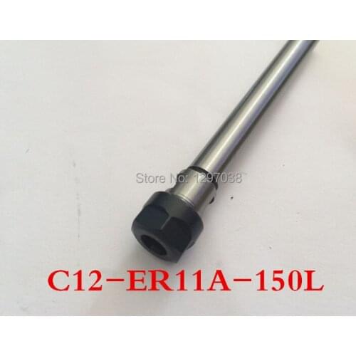 C12-ER11A-150L Shank diameter 12mm Collet Chuck Holder Extension Straight Shank 150mm for ER11 Collet with ER11 A Type Nut