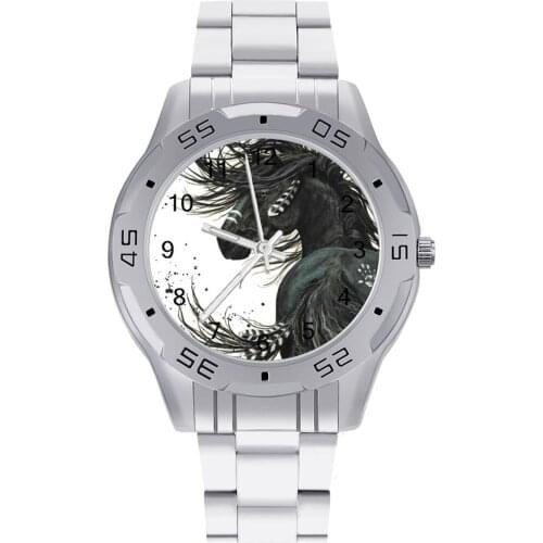 Horse Quartz Watch Neat Female Wrist Watch Photo Steel Business New Wristwatch