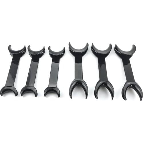 Black Dental Double-headed T-Shape Intraoral Cheek Lip Retractor Dental Intraoral Mouth Expanders