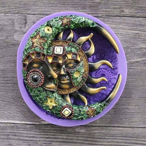 European Style Moon Sun Shape Mold is Used for Resin Casting Jewelry Making