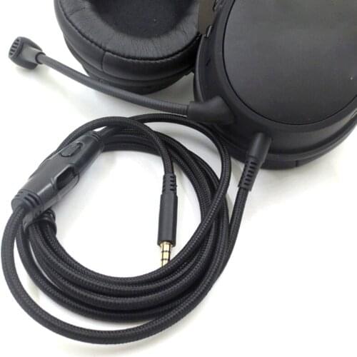 1Pc For -HyperX Cloud Alpha/-HyperX Cloud/Cloud Core Flight Headphone Cable Sound Control Headphone Cable