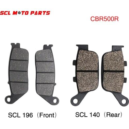 ALconstar-Motorcycle Front Brake Pads & Rear Brake Pads Disc Pads Racing Semi-metal For Honda CBR500R 2013 2014 2015 Brake Pads