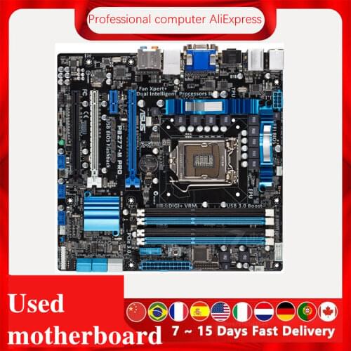 For ASUS P8Z77-M PRO Computer Motherboard LGA 1155 DDR3 For Intel Z77 P8Z77 Desktop Mainboard SATA II PCI-E X16 Used