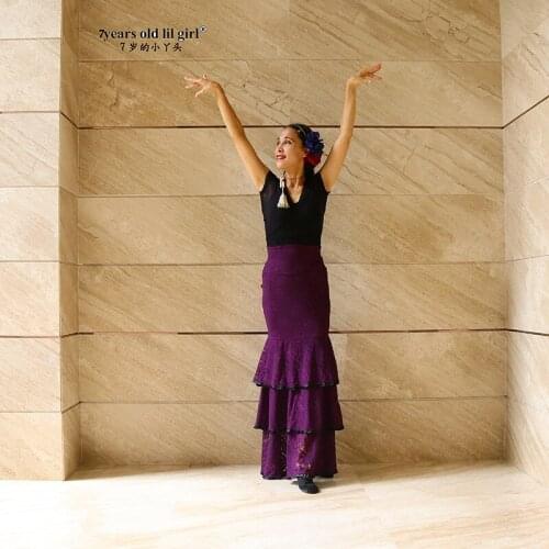 Girls Fiamenco Lace Women Dallroom Waltz Dance Costumes Foxtrot Wear WomenDDT06