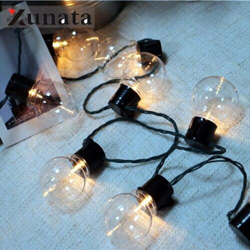Bulb String Lights Clear Ball Vintage Bulbs Indoor/Outdoor Hanging Umbrella Patio Fairy Light Lighting EU US 220V