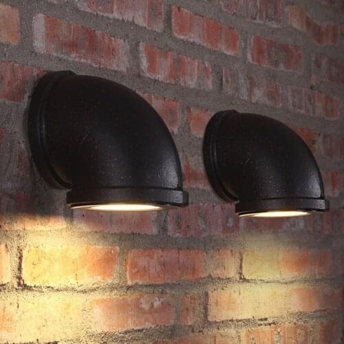 Loft Creative Unique Personality Retro Restraurant Bar American Country Industry Wall Sconces Iron Water Pipe Wall Lamp