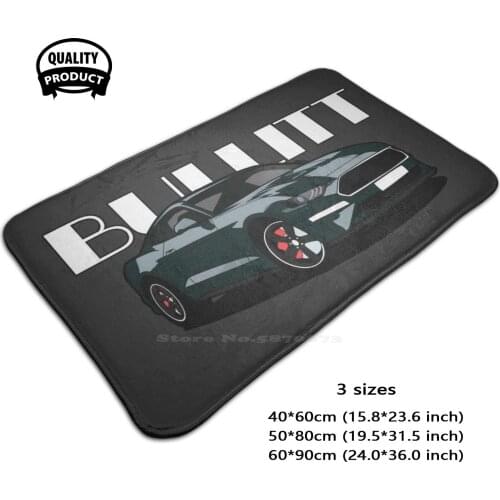 Bullitt Soft Foot Pad Room Goods Rug Carpet Car Car Sports Car Muscle Car Automobile Vehicle Bullitt Movie Film Green Special