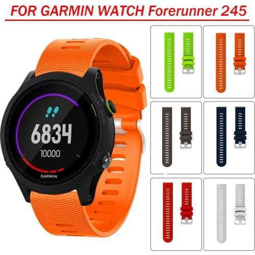 Soft Strap for Garmin Forerunner 245 / Music Smart Watch Replaceable Wrist Strap Bracelet Accessories Watchband Sport Bands 20mm