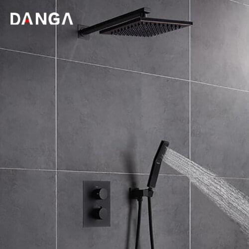 2 Way Bathroom Shower Set Shower Faucet Set Concealed Faucet Brass Shower System Waterfall Bath Tap Shower Fixtures Shower Head