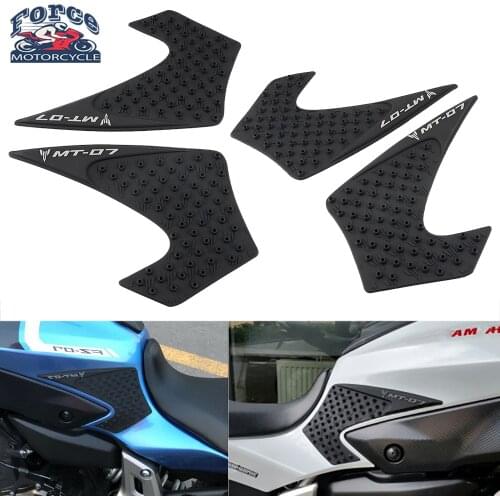 For Yamaha MT-07 MT07 MT 07 2014 2015 2016 2017 Motorcycle Tank Pad Protector Sticker Decal Gas Knee Grip Tank Traction Pad Side