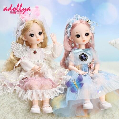 Adollya 1/6 BJD Doll Clothes Suit Kawaii Dress For Doll Accessories Cloth Lace Plaid DIY Dress Up Toys For Girls Fashion Clothes