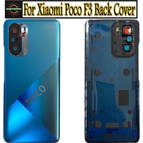 ORIGINAL For Xiaomi Poco F3 back Battery Cover Rear Glass Door Housing M2012K11AG Back Cover For Xiaomi Poco F3 Battery Cover