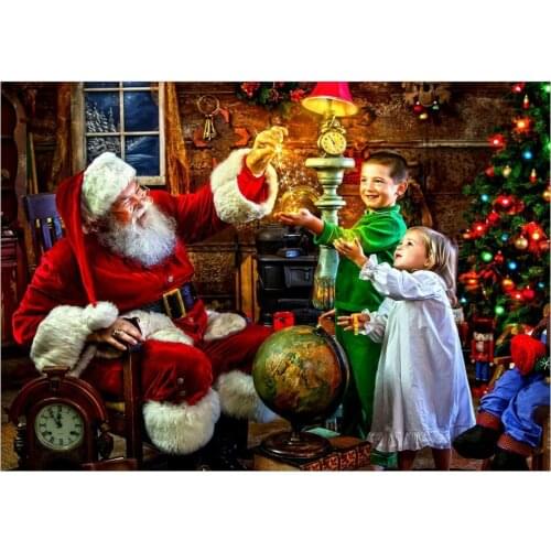 Father Christmas Santa Art print Silk poster Home Wall Decor