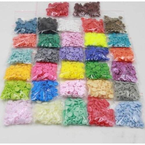 KAM T5 Plastic Snap Button Cartoon 30 Colors Resin Snap Buttons,Easy Replacing Snaps,Press Stud Fasteners DIY Family Tailor